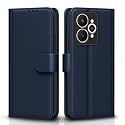 Pikkme Flip Cover for Realme 15 5G Leather Finish | Inside TPU with Card Pockets | Wallet Stand and Shock Proof | Complete Protection Flip Case(Blue)