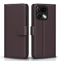 Pikkme Flip Cover for Realme 16 Pro 5G Leather Finish | Inside TPU with Card Pockets | Wallet Stand and Shock Proof | Complete Protection Flip Case (Coffee)