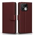 Pikkme Flip Cover for Realme 16T 5G Leather Finish | Inside TPU with Card Pockets | Wallet Stand and Shock Proof | Complete Protection Flip Case (Brown)