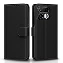 Pikkme Flip Cover for Realme 16T 5G Leather Finish | Inside TPU with Card Pockets | Wallet Stand and Shock Proof | Complete Protection Flip Case (Black)