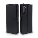 Pikkme Flip Cover for Realme 6 Pro | Leather Finish | Shockproof with Card Pockets &amp; Wallet Stand | Ultimate Protection Case(Black)