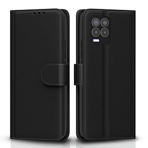 pikkme flip cover for realme 88 pro  leather finish  shockproof with card pockets amp wallet stand  ultimate protection caseblack
