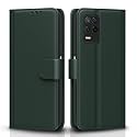 Pikkme Flip Cover for Realme 9 5G / 8s 5G / 8 5G / Narzo 30 5G Leather Finish | Inside TPU with Card Pockets | Wallet Stand and Shock Proof | Complete Protection Flip Case(Green)