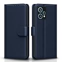 Pikkme Flip Cover for Realme 9 Pro Plus 5G| Leather Finish | Shockproof with Card Pockets &amp; Wallet Stand | Ultimate Protection Case(Blue)