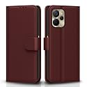 Pikkme Flip Cover for Realme 9i| Leather Finish | Shockproof with Card Pockets &amp; Wallet Stand | Ultimate Protection Case(Brown)