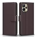 Pikkme Flip Cover for Realme 9i | Leather Finish | Shockproof with Card Pockets &amp; Wallet Stand | Ultimate Protection Case (Coffee)