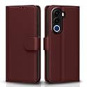 Pikkme Flip Cover for Realme C100x Leather Finish | Inside TPU with Card Pockets | Wallet Stand and Shock Proof | Complete Protection Flip Case (Brown)