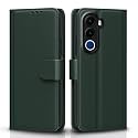 Pikkme Flip Cover for Realme C100x Leather Finish | Inside TPU with Card Pockets | Wallet Stand and Shock Proof | Complete Protection Flip Case (Green)
