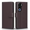 Pikkme Flip Cover for Realme C100x Leather Finish | Inside TPU with Card Pockets | Wallet Stand and Shock Proof | Complete Protection Flip Case (Coffee)