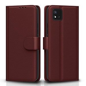 pikkme flip cover for realme c11 leather finish  shockproof with card pockets amp wallet stand  ultimate protection casebrown