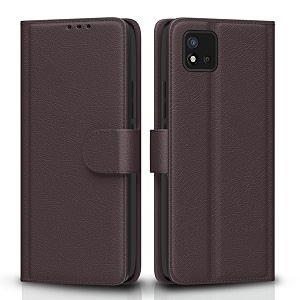 pikkme flip cover for realme c11 leather finish  shockproof with card pockets amp wallet stand  ultimate protection casecoffee