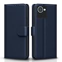 Pikkme Flip Cover for Realme C30 / Narzo 50i Prime| Leather Finish | Shockproof with Card Pockets &amp; Wallet Stand | Ultimate Protection Case(Blue)