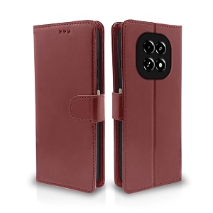 pikkme flip cover for realme c63 5g  leather finish  shockproof with card pockets amp wallet stand  ultimate protection casebrown