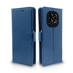pikkme flip cover for realme c63 5g  leather finish  shockproof with card pockets amp wallet stand  ultimate protection caseblue