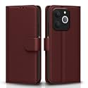 Pikkme Flip Cover for Realme Narzo 80 Lite 4G / Realme C71 5G Leather Finish | Inside TPU with Card Pockets | Wallet Stand and Shock Proof | Complete Protection Flip Case (Brown)