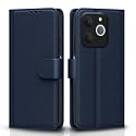 Pikkme Flip Cover for Realme Narzo 80 Lite 4G / Realme C71 5G Leather Finish | Inside TPU with Card Pockets | Wallet Stand and Shock Proof | Complete Protection Flip Case (Blue)