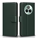 Pikkme Flip Cover for Realme P3 Pro 5G Leather Finish | Inside TPU with Card Pockets | Wallet Stand and Shock Proof | Complete Protection Flip Case(Green)