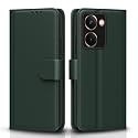 Pikkme Flip Cover for Realme P3 Ultra 5G Leather Finish | Inside TPU with Card Pockets | Wallet Stand and Shock Proof | Complete Protection Flip Case(Green)