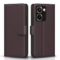 Pikkme Flip Cover for Realme P3 Ultra 5G | Leather Finish | Shockproof with Card Pockets &amp; Wallet Stand | Ultimate Protection Case(Coffee)