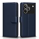 Pikkme Flip Cover for Realme P4 5G| Leather Finish | Shockproof with Card Pockets &amp; Wallet Stand | Ultimate Protection Case (Blue)