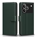 Pikkme Flip Cover for Realme P4 5G Leather Finish | Inside TPU with Card Pockets | Wallet Stand and Shock Proof | Complete Protection Flip Case(Green)