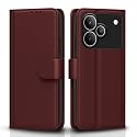 Pikkme Flip Cover for Realme P4 5G | Leather Finish | Shockproof with Card Pockets &amp; Wallet Stand | Ultimate Protection Case (Brown)