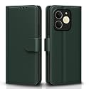 Pikkme Flip Cover for Realme P4 Lite 4G Leather Finish | Inside TPU with Card Pockets | Wallet Stand and Shock Proof | Complete Protection Flip Case (Green)