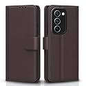 Pikkme Flip Cover for Realme P4 Lite 5G / Realme C83 5G Leather Finish | Inside TPU with Card Pockets | Wallet Stand and Shock Proof | Complete Protection Flip Case (Coffee)