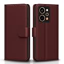 Pikkme Flip Cover for Realme P4 Power 5G Leather Finish | Inside TPU with Card Pockets | Wallet Stand and Shock Proof | Complete Protection Flip Case (Brown)