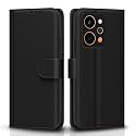 Pikkme Flip Cover for Realme P4 Power 5G Leather Finish | Inside TPU with Card Pockets | Wallet Stand and Shock Proof | Complete Protection Flip Case (Black)