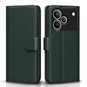 Pikkme Flip Cover for Realme P4 Pro 5G Leather Finish | Inside TPU with Card Pockets | Wallet Stand and Shock Proof | Complete Protection Flip Case(Green)
