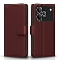 Pikkme Flip Cover for Realme P4 Pro 5G Leather Finish | Inside TPU with Card Pockets | Wallet Stand and Shock Proof | Complete Protection Flip Case(Brown)