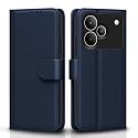 Pikkme Flip Cover for Realme P4 Pro 5G| Leather Finish | Shockproof with Card Pockets &amp; Wallet Stand | Ultimate Protection Case (Blue)