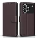 Pikkme Flip Cover for Realme P4 Pro 5G Leather Finish | Inside TPU with Card Pockets | Wallet Stand and Shock Proof | Complete Protection Flip Case(Coffee)