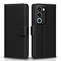 Pikkme Flip Cover for Realme P4R 5G / Realme 16x 5G Leather Finish | Inside TPU with Card Pockets | Wallet Stand and Shock Proof | Complete Protection Flip Case (Black)