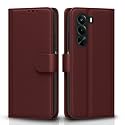 Pikkme Flip Cover for Realme P4x 5G Leather Finish | Inside TPU with Card Pockets | Wallet Stand and Shock Proof | Complete Protection Flip Case (Brown)
