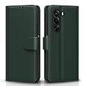 Pikkme Flip Cover for Realme P4x 5G Leather Finish | Inside TPU with Card Pockets | Wallet Stand and Shock Proof | Complete Protection Flip Case (Green)