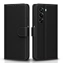 Pikkme Flip Cover for Realme P4x 5G Leather Finish | Inside TPU with Card Pockets | Wallet Stand and Shock Proof | Complete Protection Flip Case (Black)