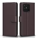 Pikkme Flip Cover for Redmi 10 / Redmi 10 Power | Leather Finish | Shockproof with Card Pockets &amp; Wallet Stand | Ultimate Protection Case(Coffee)