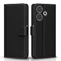 Pikkme Flip Cover for Redmi 13 5G / Poco M6 Plus 5G| Leather Finish | Shockproof with Card Pockets &amp; Wallet Stand | Ultimate Protection Case(Black)