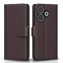 Pikkme Flip Cover for Redmi 13 5G / Poco M6 Plus 5G | Leather Finish | Shockproof with Card Pockets &amp; Wallet Stand | Ultimate Protection Case (Coffee)