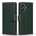 Pikkme Flip Cover for Redmi 13C 5G | Leather Finish | Shockproof with Card Pockets &amp; Wallet Stand | Ultimate Protection Case (Green)