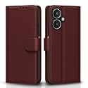 Pikkme Flip Cover for Redmi 13C 5G| Leather Finish | Shockproof with Card Pockets &amp; Wallet Stand | Ultimate Protection Case (Brown)
