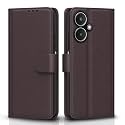 Pikkme Flip Cover for Redmi 13C 5G | Leather Finish | Shockproof with Card Pockets &amp; Wallet Stand | Ultimate Protection Case (Coffee)
