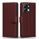 Pikkme Flip Cover for Redmi 17 5G Leather Finish | Inside TPU with Card Pockets | Wallet Stand and Shock Proof | Complete Protection Flip Case (Brown)