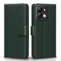 Pikkme Flip Cover for Redmi 17 5G Leather Finish | Inside TPU with Card Pockets | Wallet Stand and Shock Proof | Complete Protection Flip Case (Green)