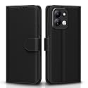 Pikkme Flip Cover for Redmi 17 5G Leather Finish | Inside TPU with Card Pockets | Wallet Stand and Shock Proof | Complete Protection Flip Case (Black)