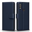Pikkme Flip Cover for Redmi 7 / Y3 | Leather Finish | Shockproof with Card Pockets &amp; Wallet Stand | Ultimate Protection Case (Blue)