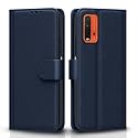 Pikkme Flip Cover for Redmi 9 Power | Leather Finish | Shockproof with Card Pockets &amp; Wallet Stand | Ultimate Protection Case (Blue)
