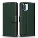 Pikkme Flip Cover for Redmi A1 / Redmi A2 Leather Finish | Inside TPU with Card Pockets | Wallet Stand and Shock Proof | Complete Protection Flip Case (Green)